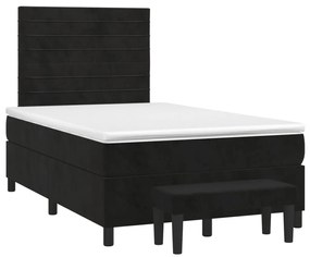 ΚΡΕΒΑΤΙ BOXSPRING ΜΕ ΣΤΡΩΜΑ ΜΑΥΡΟ 120 X 200 ΕΚ. ΒΕΛΟΥΔΙΝΟ 3137895