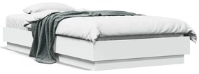 Πλαίσιο Κρεβατιού με λυχνίες LED Λευκό 75 x 190 εκ. - Λευκό