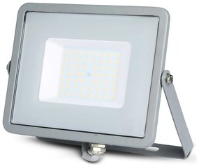 V-TAC Προβολέας LED SMD 50W 4000lm 100° IP65 Samsung Chip G2 Γκρι Σώμα Φυσικό Λευκό 21464