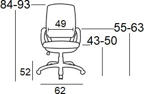 A1850 S Χρωμιο/Μαυρο Mesh Πολυθρονα Γραφειου