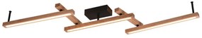 Φωτιστικό Οροφής - Πλαφονιέρα Bellari 626410530 36W Led 180x10cm Natural Wood Trio Lighting Μέταλλο,Ξύλο