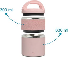 Βρεφικό Θερμός Φαγητού 930ml Kiokids Ροζ 6626