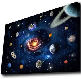 Πίνακας Καμβάς Με Φως Led 139LDG1137 70x45cm Multi Wallity Οριζόντιοι Ξύλο, Καμβάς