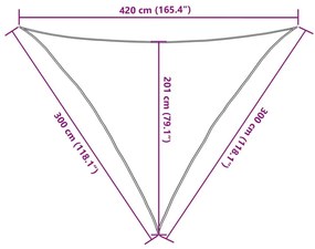 Πανί Σκίασης Μπεζ 3 x 3 x 4,2 μ. από HDPE 160 γρ/μ² - Μπεζ