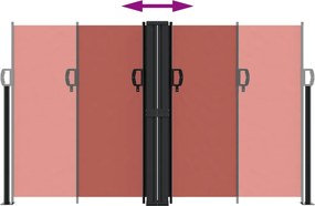 vidaXL Σκίαστρο Πλαϊνό Συρόμενο Τερακότα 140 x 600 εκ.