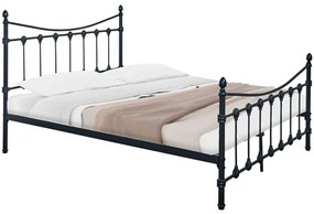 Κρεβάτι Beowulf (Για Στρώμα 140x190cm) 285-000017 190x140x102cm Black Double