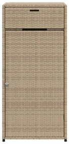 Ντουλάπι Αποθήκευσης Κήπου Beige 55x55x111 εκ. Συνθετικό Ρατάν - Μπεζ