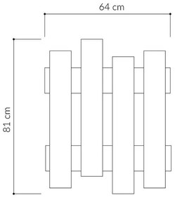 Κρεμάστρα Wave ανθρακί μελαμίνης 64x4x81εκ 64x4x81 εκ.