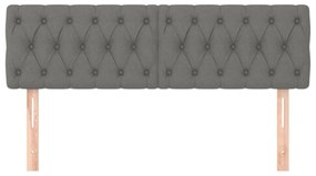 vidaXL Κεφαλάρια Σκ. Γκρι 144x7x78/88 εκ. Ύφασμα