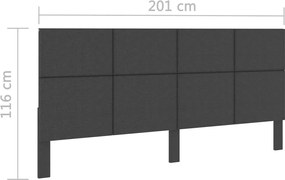 vidaXL Κεφαλάρι Σκούρο Γκρι 200 x 200 εκ. Υφασμάτινο