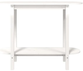 vidaXL Τραπέζι Κονσόλα Λευκό 110 x 40 x 80 εκ. από Μασίφ Ξύλο Πεύκου