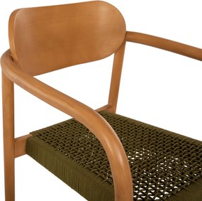 ΠΟΛΥΘΡΟΝΑ OSLO HM9636.05 ΞΥΛΟ TEAK ΦΥΣΙΚΟ &amp; ΣΧΟΙΝΙ--B’ΔΙΑΛΟΓΗΣ 55x54x80Yεκ.