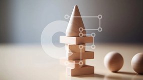 Intra Συλλεκτικό Ξύλινο Παζλ Plywood  4mm - Ξύλινος πύργος με στοιβαγμένους μπλοκ Σε Ξύλινο Κουτί - Διαστάσεις: 10x10 cm – 25 κομμάτια