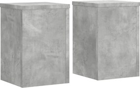 vidaXL Βάση φυτών 2 τεμ. Γκρι Σκυροδέματος 20 x 20 x 30 cm