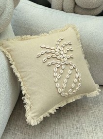 Διακοσμητικό Κάλυμμα Μαξιλαριού Μπεζ DEN005 43x43x10
