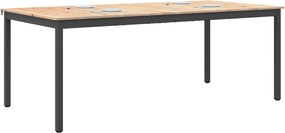 vidaXL Τραπεζαρία Φυσικό 200 x 100 x 75 cm Στερεά ξυλεία πεύκου