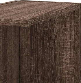 vidaXL Γωνιακή Ραφιέρα Τοίχου Καφέ Δρυς 36,5x36,5x140 εκ. Επεξ. Ξύλο