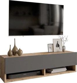 Έπιπλο τηλεόρασης Roscoe ανθρακί-oak 100x31x29εκ