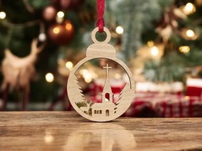 Σετ των 3 Intra απο ξύλο plywood 3mm-4mm πάχος – Θρησκευτικό Χριστουγεννιάτικο μπιχλιμπίδι 20x25 cm INTRAVECTRY-MY542729