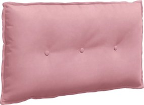 vidaXL Μαξιλάρι Πλάτης Ροζ 80 x 50 cm Υφασμάτινο Κορντουρά