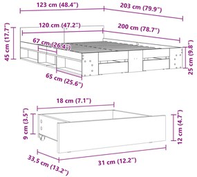 ΠΛΑΙΣΙΟ ΚΡΕΒΑΤΙΟΥ ΜΕ ΣΥΡΤΑΡΙΑ ΜΑΥΡΟ 120X200 ΕΚ ΕΠΕΞΕΡΓ. ΞΥΛΟ 3280756