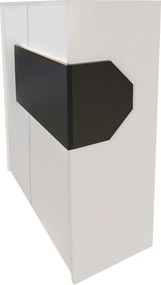Γραφείο υποδοχής - reception Aloha Megapap με LED χρώμα λευκό - ανθρακί 95,5x40x110,3εκ.