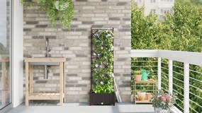 vidaXL Γλάστρα Κήπου με Στηρίγματα Καφέ 40x40x125,5 εκ
