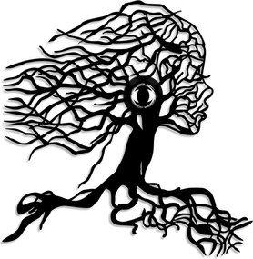 Wall Lamp Tree Woman Black