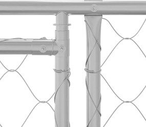 vidaXL Κλουβί σκύλου Ασημί 800 x 200 x 200 εκ. Επικαλυμμένος Χάλυβας