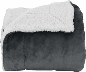 vidaXL Κουβέρτα Σκούρο Γκρι 130 x 150 cm Μαλλί