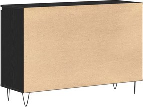 vidaXL Πλαϊνό γραφείο Μαύρη Οξυά 101,5 x 35 x 70 εκ Επεξεργασμένο ξύλο