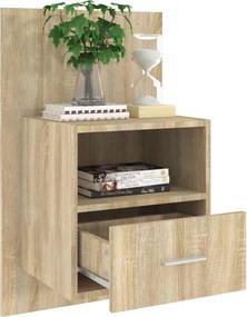 vidaXL Κομοδίνα Επιτοίχια 2 τεμ. Sonoma Δρυς