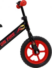 On Fire Loopfiets 12 Inch Junior Black