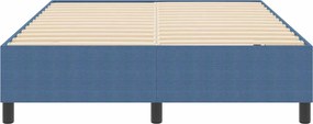 vidaXL Κρεβάτι πλατφόρμα Μπλε 160 x 200 cm ύφασμα