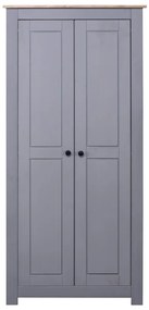 vidaXL Ντουλάπα Γκρι 80 x 50 x 171,5 εκ. από Μασίφ Ξύλο Πεύκου Panama