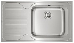 Teka Classic Max 1C 1E Super Bowl Ένθετος Νεροχύτης Inox Λείος με ποδιά αριστερά 86x50cm