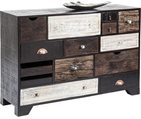 Συρταρίερα Finca 14 Drawers 114x35x80εκ - Μαύρο