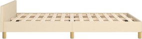 vidaXL Σκελετός Κρεβατιού Χωρίς Στρώμα Κρεμ 120x200 εκ. Υφασμάτινο