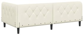 vidaXL Κρεβάτι Γωνίας Κρεμ 100 x 200 cm Βελούδο