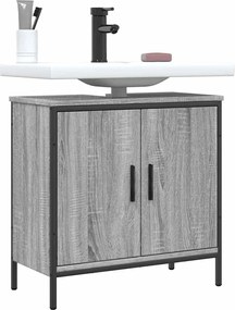 vidaXL Ντουλάπι Νιπτήρα Μπάνιου Γκρι Sonoma 60x30x60 εκ. Επεξ. Ξύλο