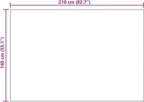 vidaXL Κουβέρτα Κρεμ 210 x 140 εκ Μαλλί