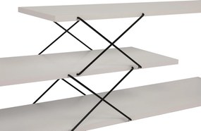 Έπιπλο Τηλεόρασης - Zigzag - Χρώμα Λευκό - 120x30x40εκ