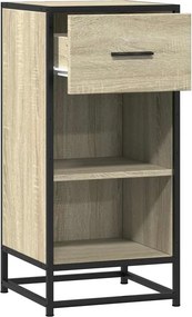 vidaXL Συρταριέρα Sonoma Δρυς 35,5x35x76 εκ. Επεξ. Ξύλο + Μέταλλο