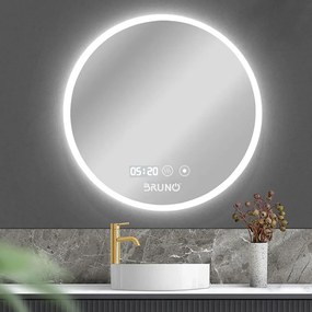 Bruno καθρέφτης μπάνιου LED BRN-0199, στρόγγυλος, 24W, Φ60cm, IP67