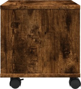 vidaXL Βάση Εκτυπωτή με Ρόδες Καπνιστή Δρυς 41x32x34,5 εκ.