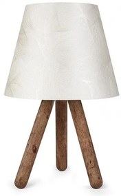 Επιτραπέζιο Φωτιστικό Lander Ύφασμα Pvc-ξύλο 22x17x32εκ Megapap-GP029-0020,6-Λευκό GP029-0020,6