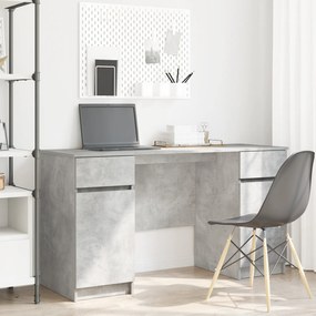 vidaXL Γραφείο Γκρι Σκυρόδεμα 140x49x76 εκ Επεξεργασμένο Ξύλο