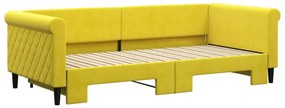 vidaXL Καναπές Κρεβάτι Συρόμενος Κίτρινος 90 x 200 εκ. Βελούδινος