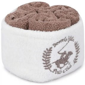 ΠΕΤΣΕΤΕΣ ΛΑΒΕΤΑ 4ΤΜΧ BEVERLY HILLS POLO CLUB HM12124.04 ΚΑΦΕ ΛΕΥΚΟ 30x30 εκ. 355BHP0233
