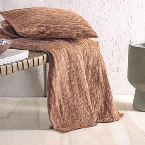 Ριχτάρι Planet Brown Ρυθμός Armchair 160x180cm Βαμβάκι-Chenille